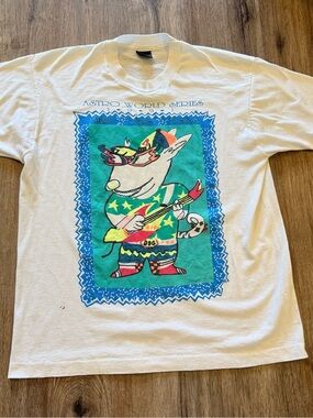 VTG 1991 AstroWorld Houston Texas All Sport Graphic T Shirt Single Stitch USA XL